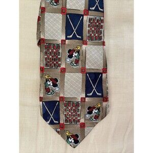 Vintage Disney Mickey Mouse Novelty Golf Golfing Tie Fun